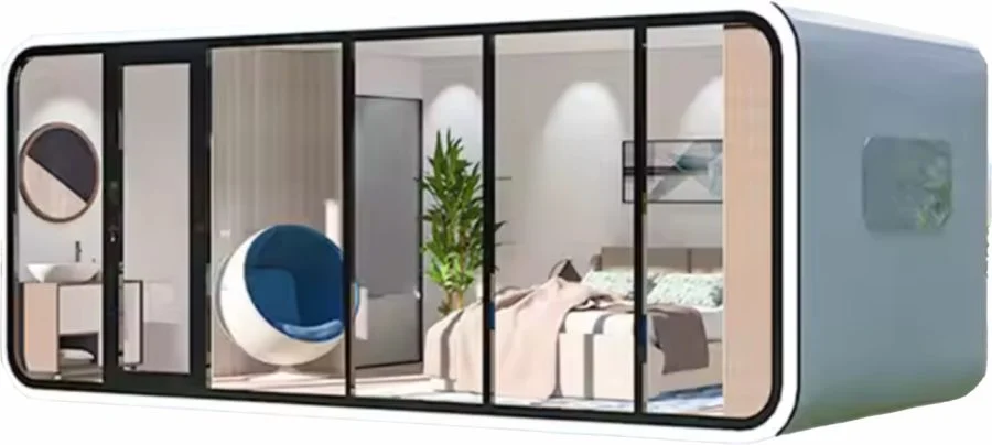 E50 cabin in het groen